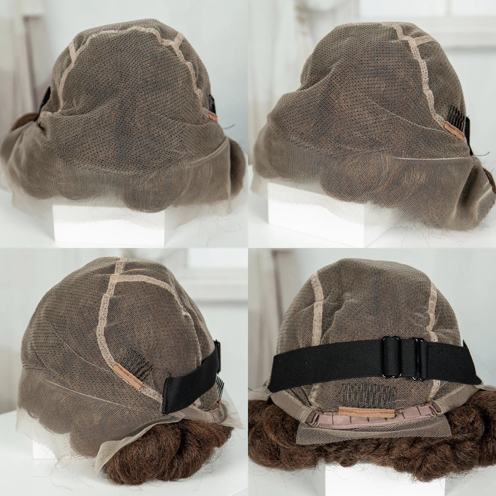 6" Short Bantu Knotless Braids Wig | 1B/30 Ombre | Full Lace