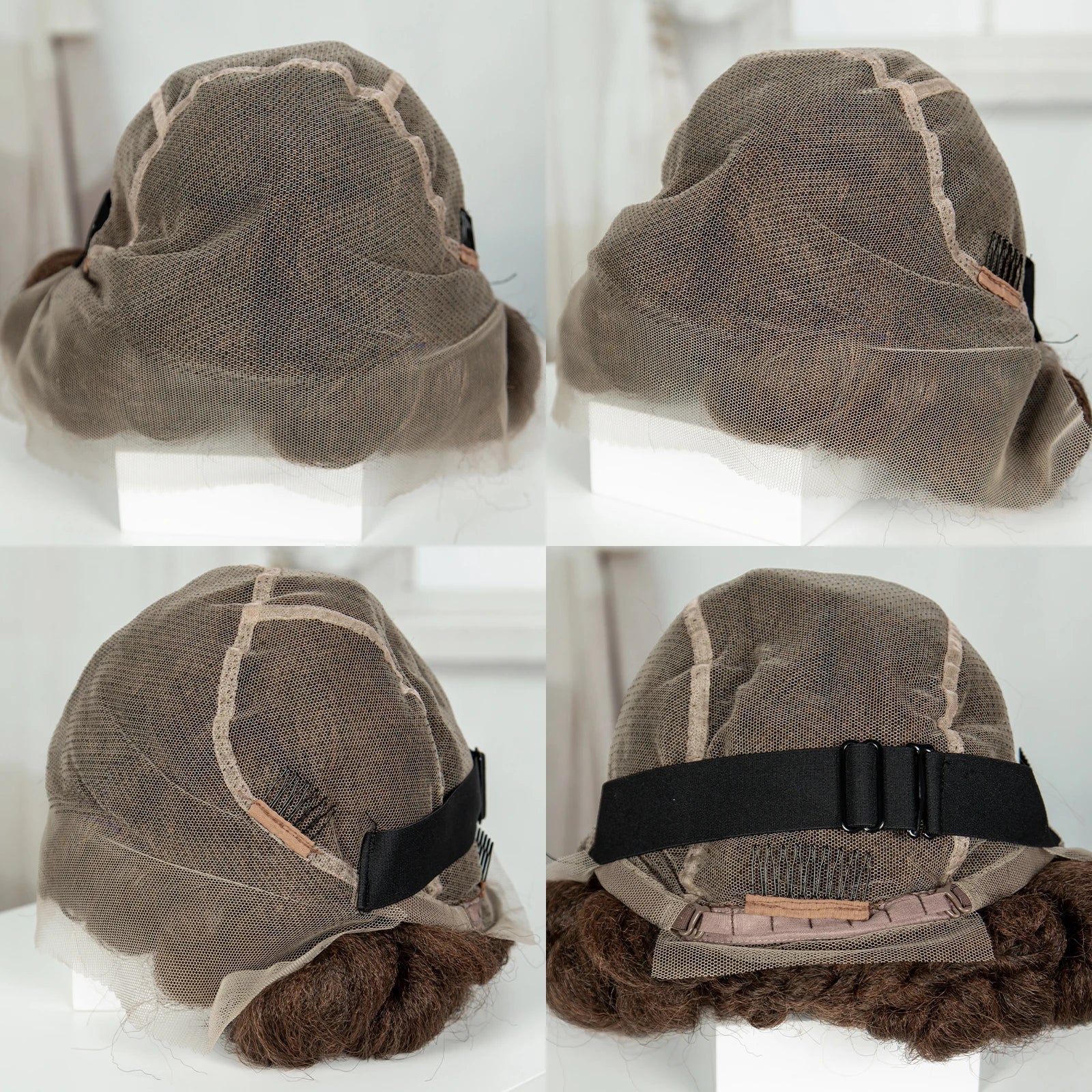 6" Short Bantu Knotless Braids Wig | 1B/30 Ombre | Full Lace