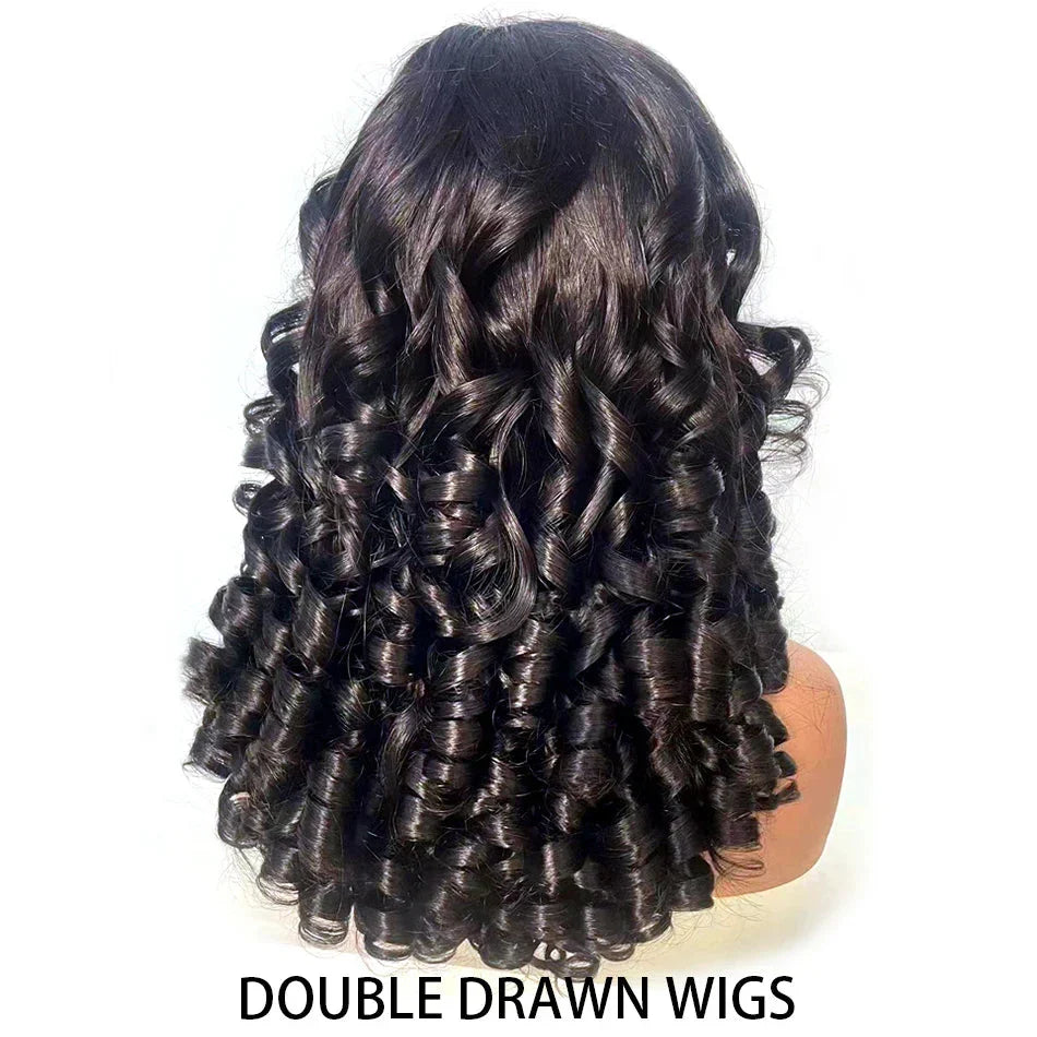12A Raw Donor Unprocessed Malaysian Virgin Hair 13x4 HD Lace Frontal Wig | 250% Density | Double Drawn | Bouncy Wave