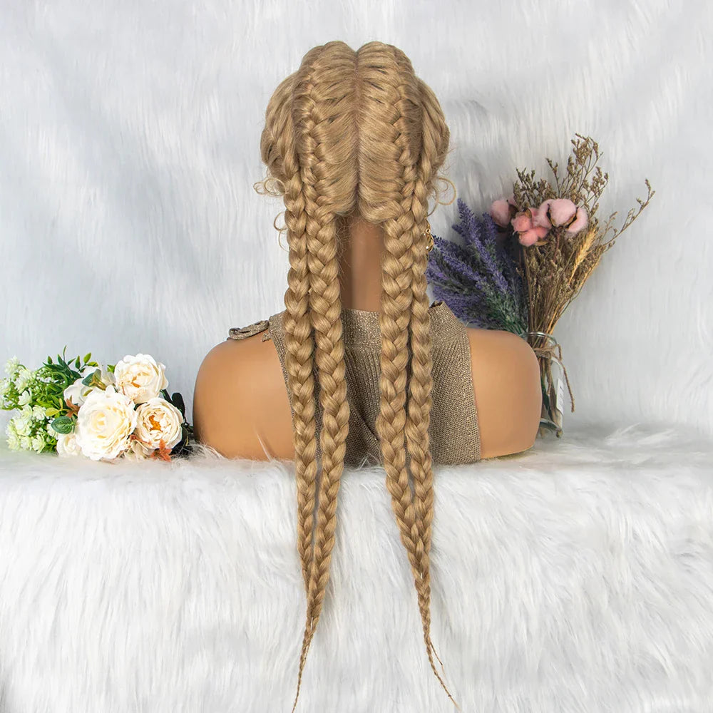 26" Blonde Ombre Twist Braids Wig | Lace Front Clearance Sale