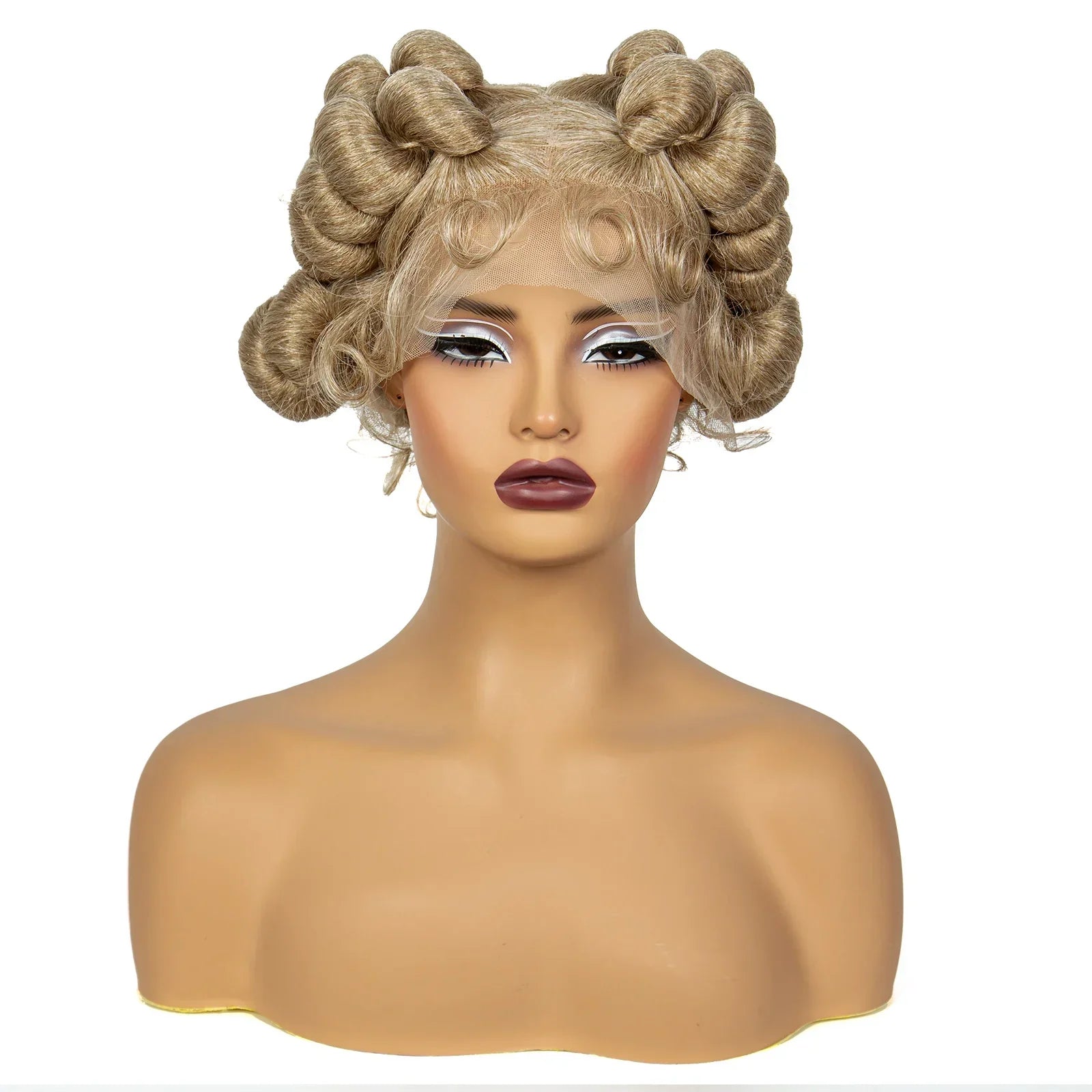 6" Short Cute Handmade Bantu Knotless Braids Wig | Transparent Full Lace