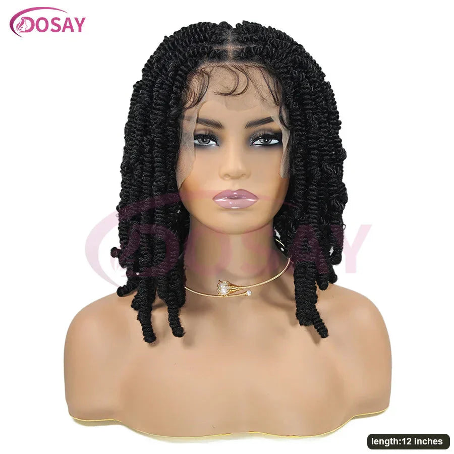 36" Fulani Cornrows & Knotless Box Braids Wig | 360 Full Lace | Baby Hair | Black Women