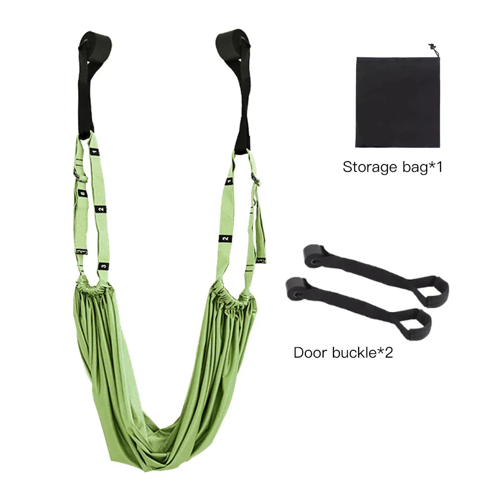 Aerial Yoga Strap Pull Rope Woman Hammock Stretch Leg Splits Trainer Gym Belt