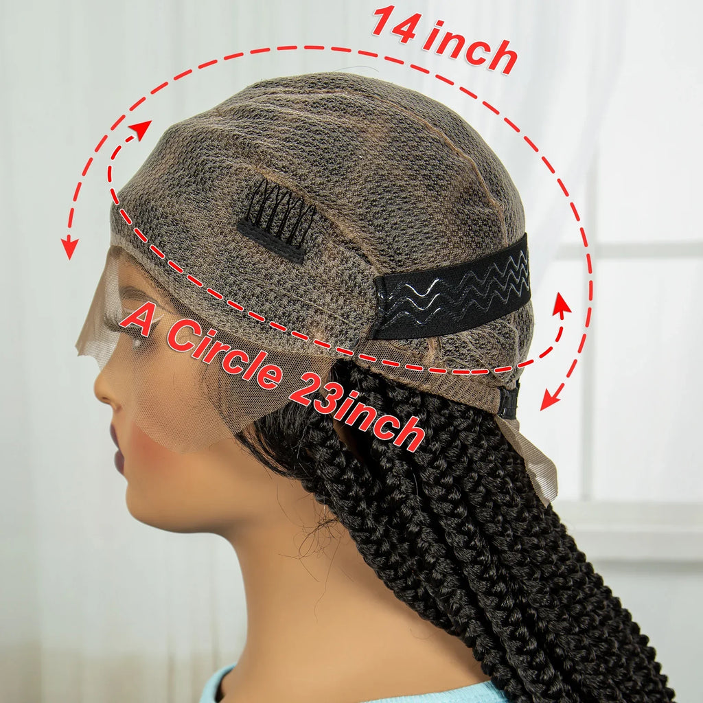 36" Knotless Box Braids Wig | Full Lace | Baby Hair | Natural Look