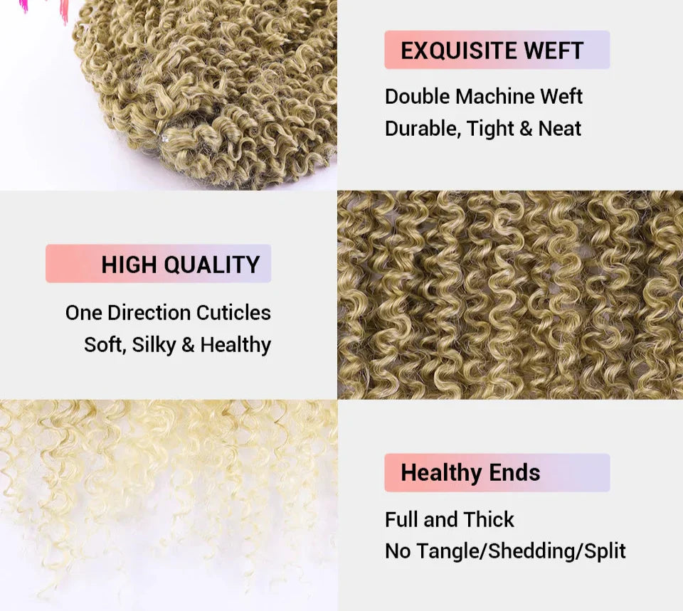 18" Magic Afro Kinky Curly Crochet Hair | Ombre Passion Twist Braids | 60 Strands/Pack | Heat Resistant