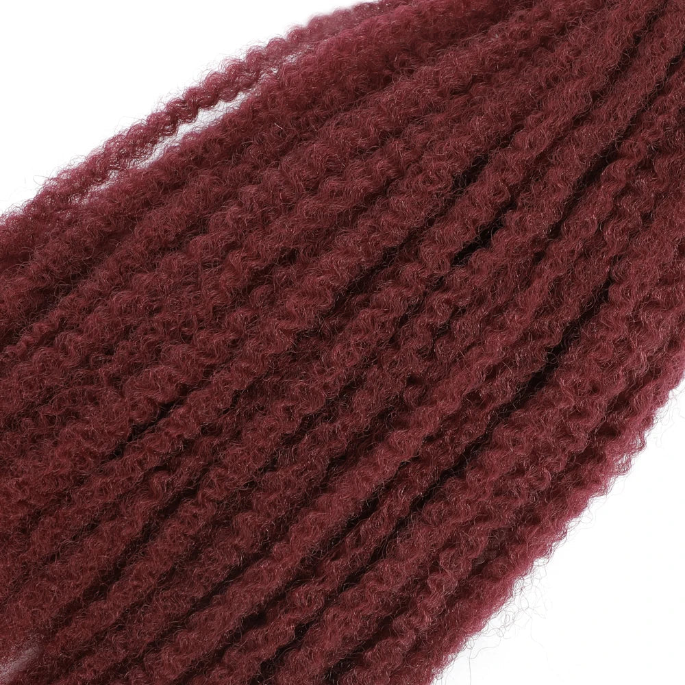 18" Marley Twist Braiding Hair | Crochet Braids | Afro Twist Kinky Hair Extensions | Ombre Colors | 30 Strands/Pack