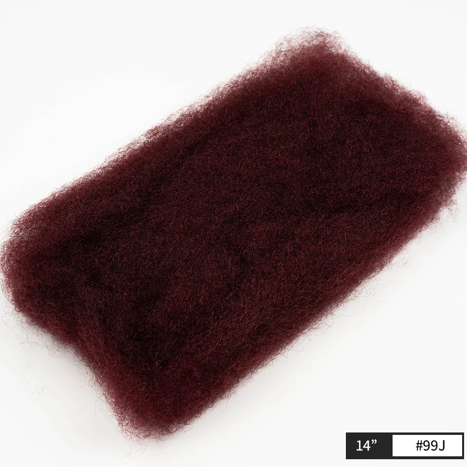99J Burgundy Afro Kinky Bulk Human Hair | Brazilian Remy | Dreadlock & Braiding Hair | 50g