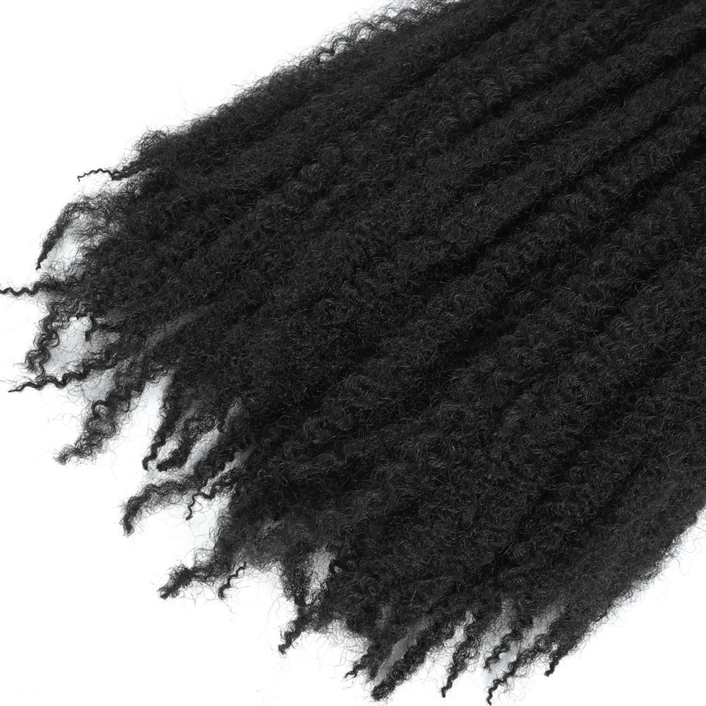 18" Marley Twist Braiding Hair | Crochet Braids | Afro Twist Kinky Hair Extensions | Ombre Colors | 30 Strands/Pack