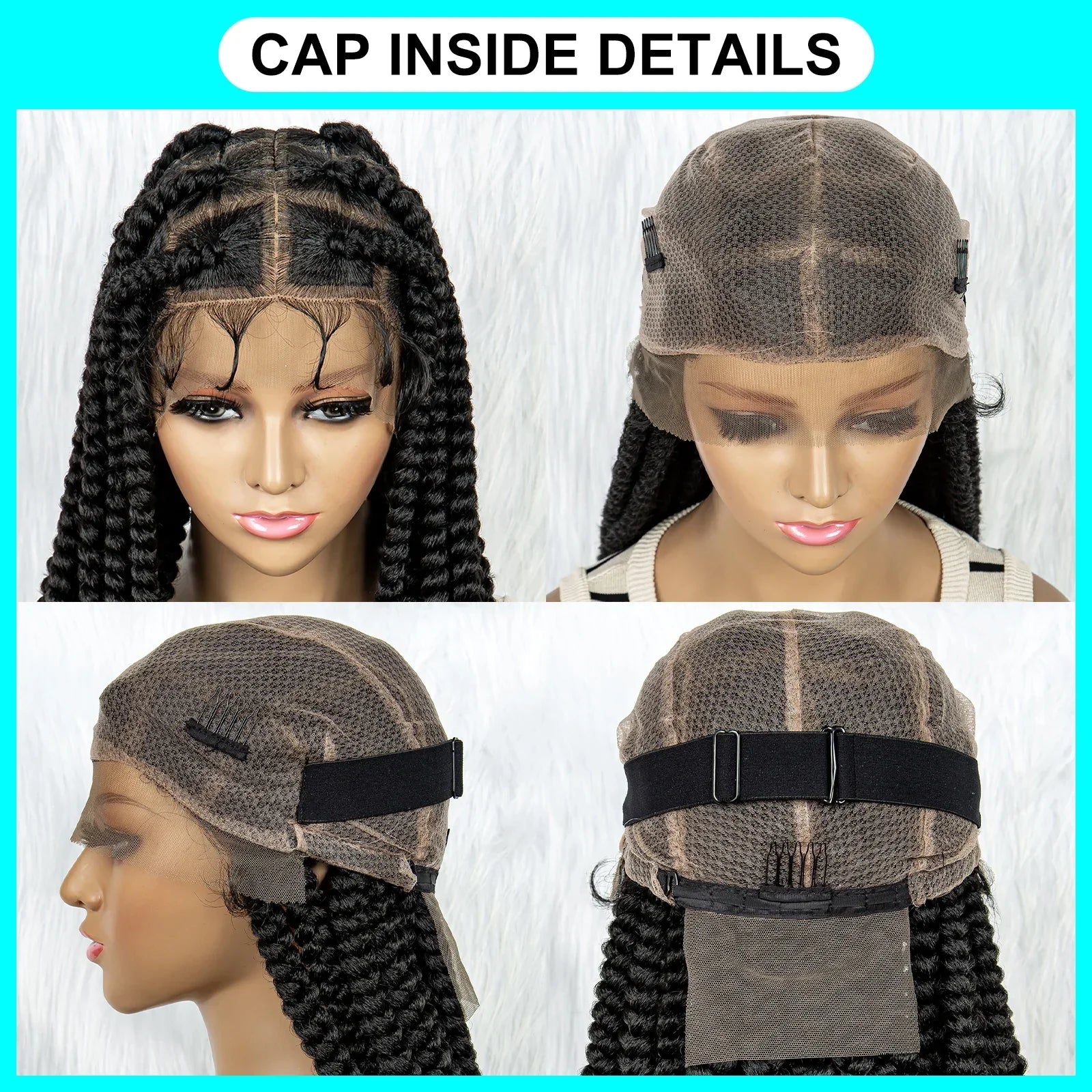 Beaded Dreadlocks Full Lace Wig | Knotless Box & Cornrow Braids