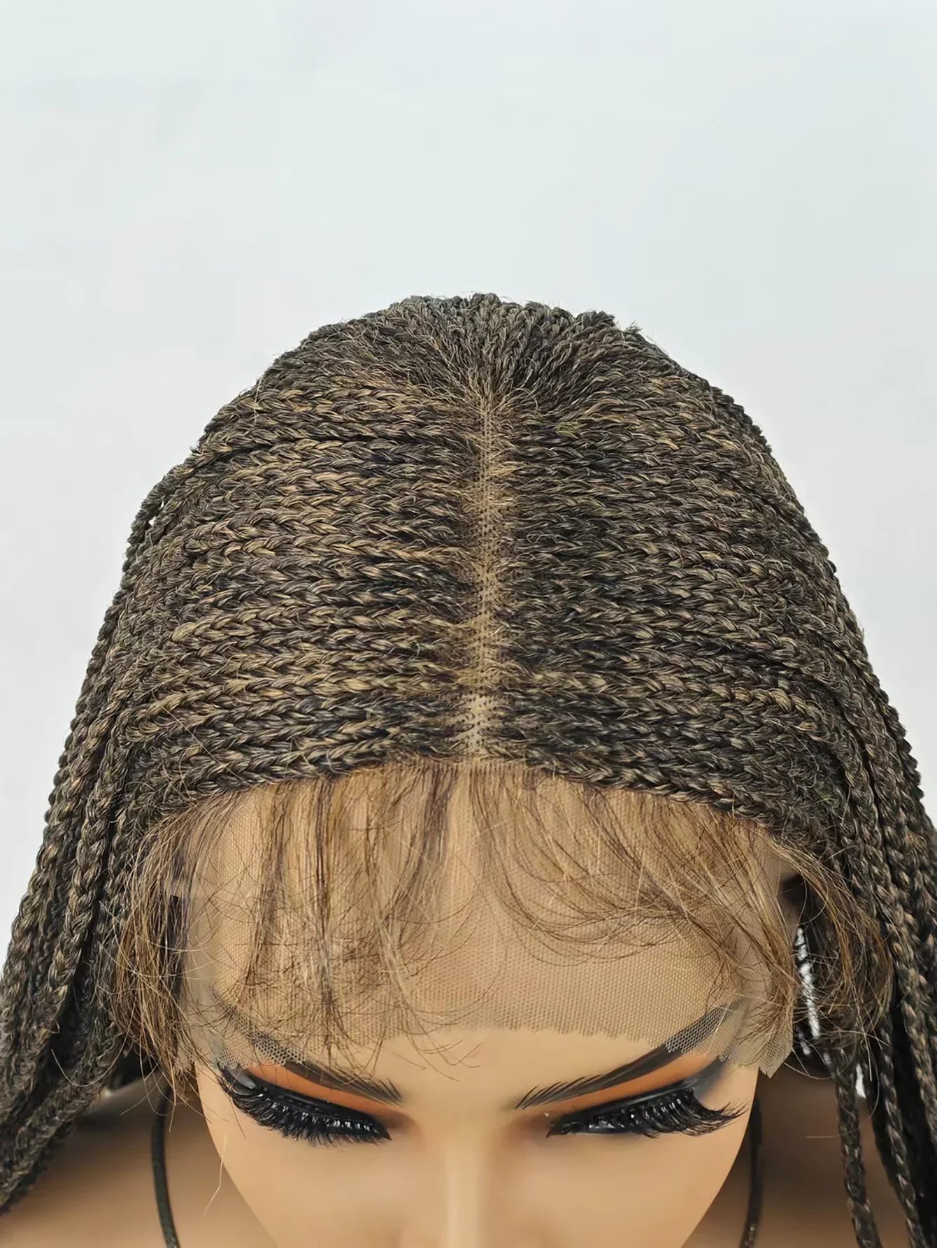 30 Inch Knotless Box Braids Wig | Full Lace Front | Deep Wave | Lightweight | For Black Women