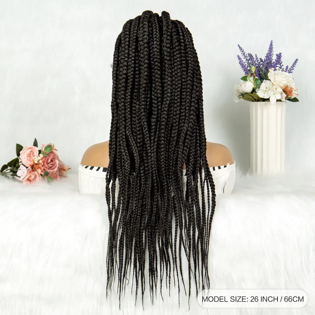 13x6 Lace Front Faux Locs Braided Wig | Crochet Braids | Synthetic Locs | Black Women