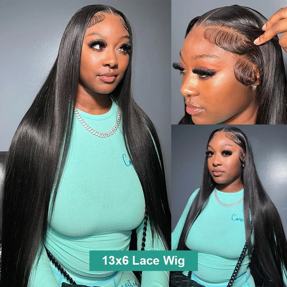 30 Inch Bone Straight HD Lace Frontal Wig | 13x6 & 13x4 Human Hair | Pre-Plucked