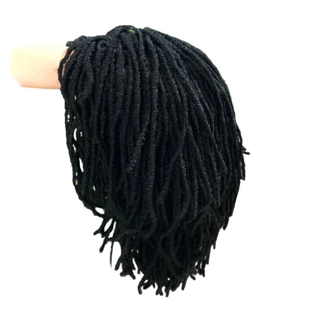 10" Short Dreadlock Wig | Afro Curly Twist | Faux Locs Braids | Heat Resistant | Black Women
