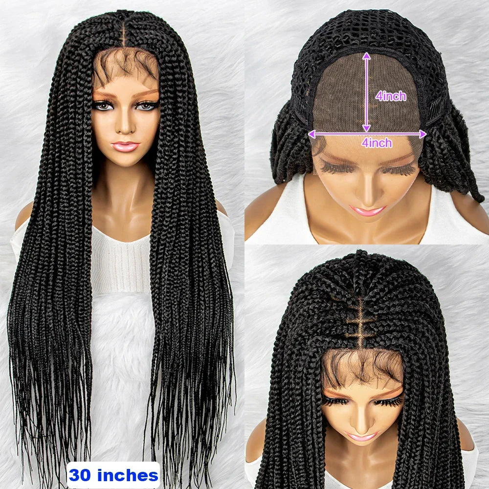30" Box Braids Wig | 4x4 Lace Front | Braiding Hair