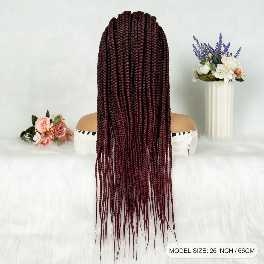 13x6 Lace Front Faux Locs Braided Wig | Crochet Braids | Synthetic Locs | Black Women