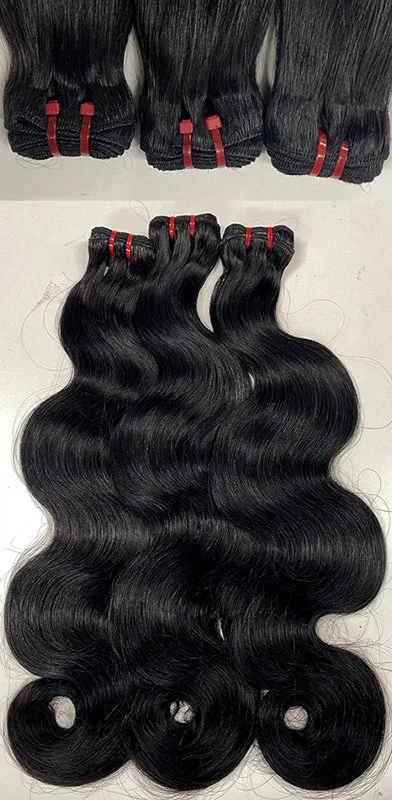 15A Double Drawn Body Wave Vietnamese Raw Hair Bundles | 18 20 22 Inch Human Hair Extensions | Virgin Hair Weave