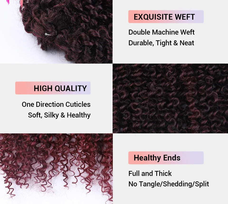 18" Magic Afro Kinky Curly Crochet Hair | Ombre Passion Twist Braids | 60 Strands/Pack | Heat Resistant
