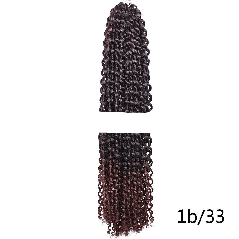 18-Inch European and American Style Wig Passion Twist Water Ripple Wig Water Wave Crochet Chemical Fiber Wig