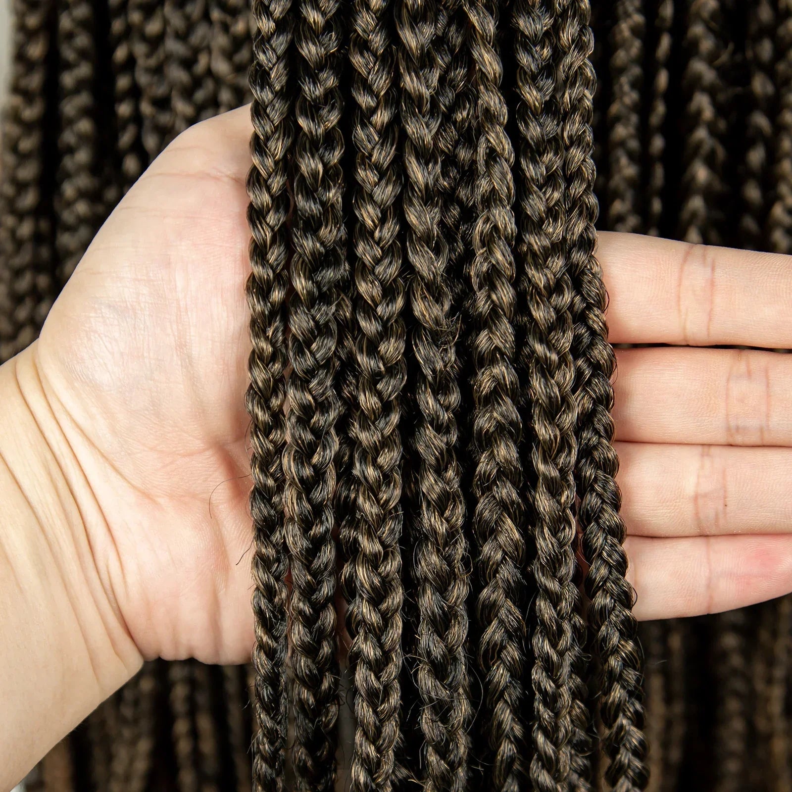 36" Ombre Knotless Braids Wig | 1B/27 | 9x6 Lace Front | Baby Hair