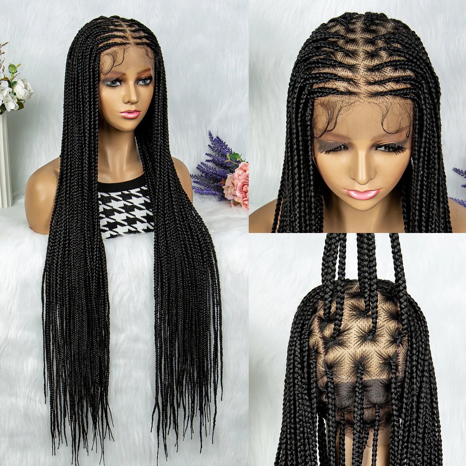 36" Twisted Box Braids Wig | Full Lace with Natural Hairline