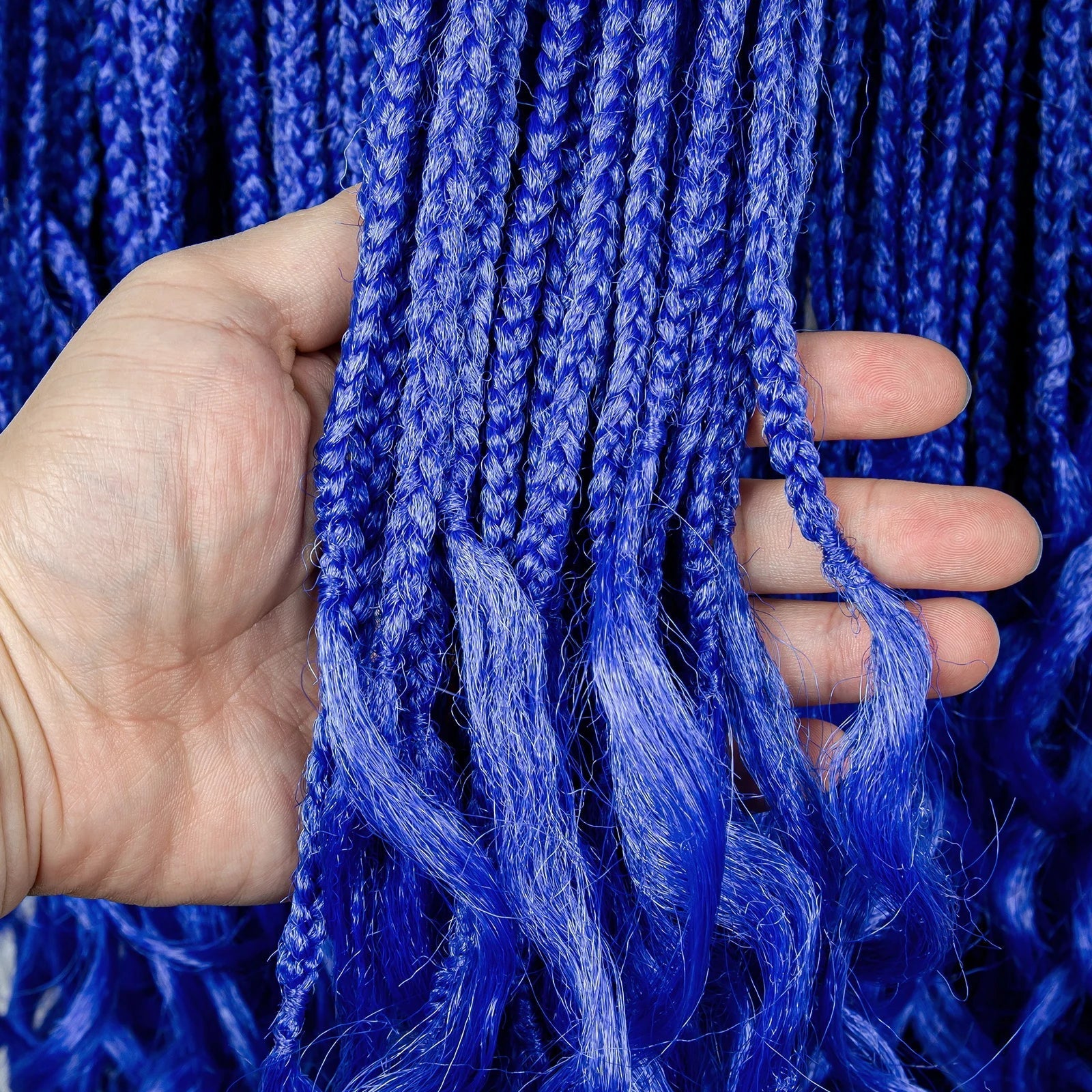 36" Water Wave Braided Wig | Lace Front | Baby Hair | Long Braids