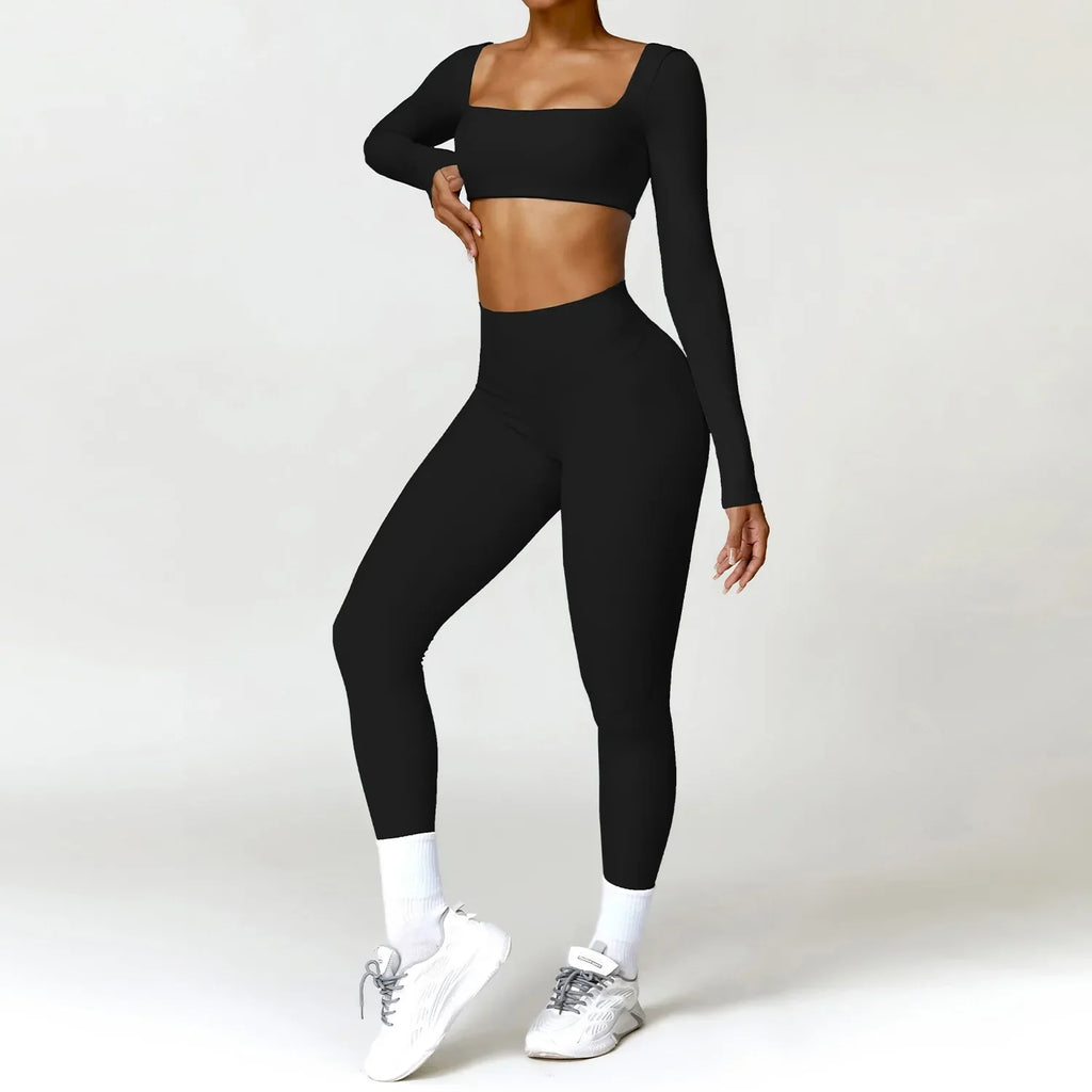 2 PCS Yoga Set Gym Clothes Sportswear Workout Tracksuits Sports Bra Gym Leggings Wear Athletic