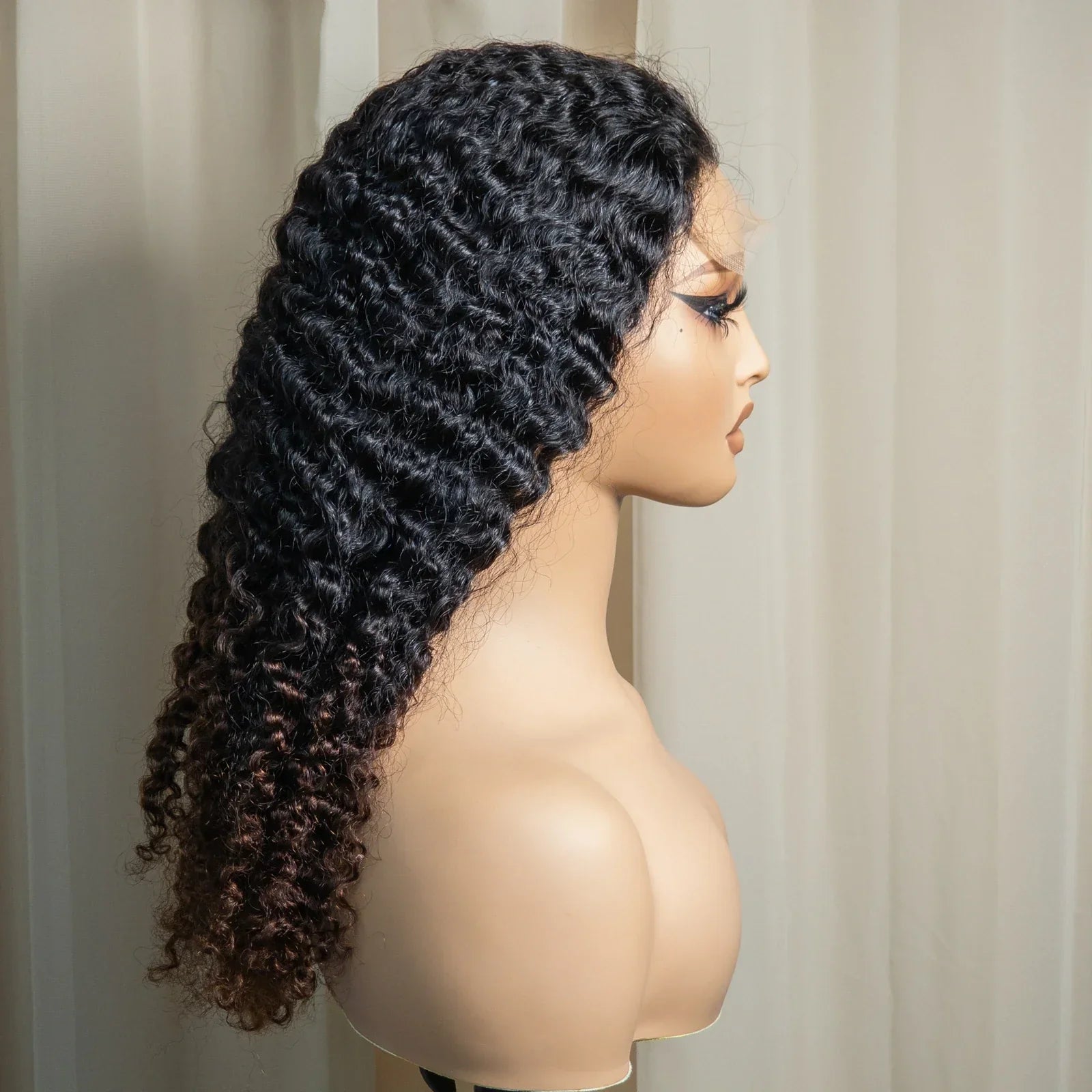 20" Deep Wave Double Drawn HD 5x5 Lace Closure Wig | Burmese Curly Remy Hair | 350% Density