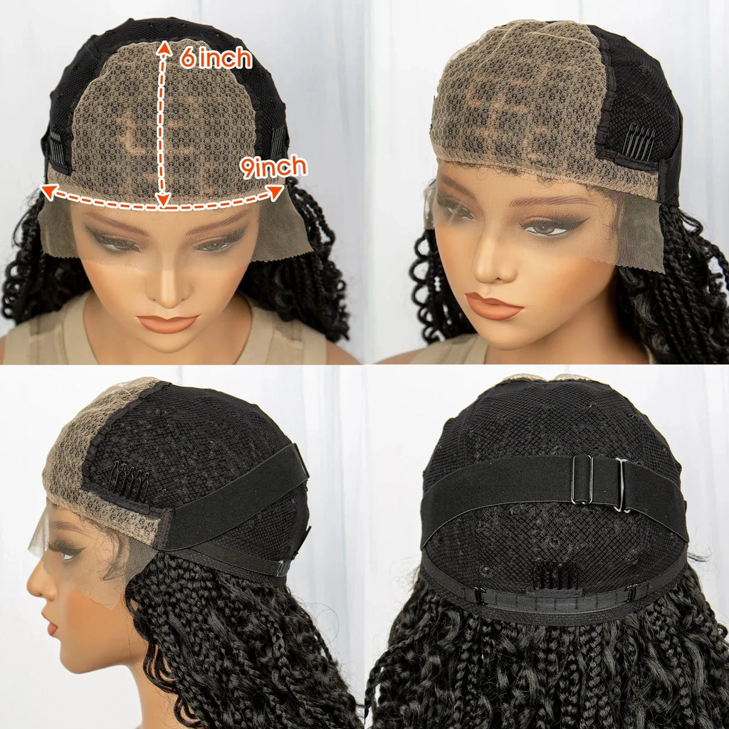 32" Boho Knotless Box Braids Wig | Lace Front | Baby Hair | Black Women