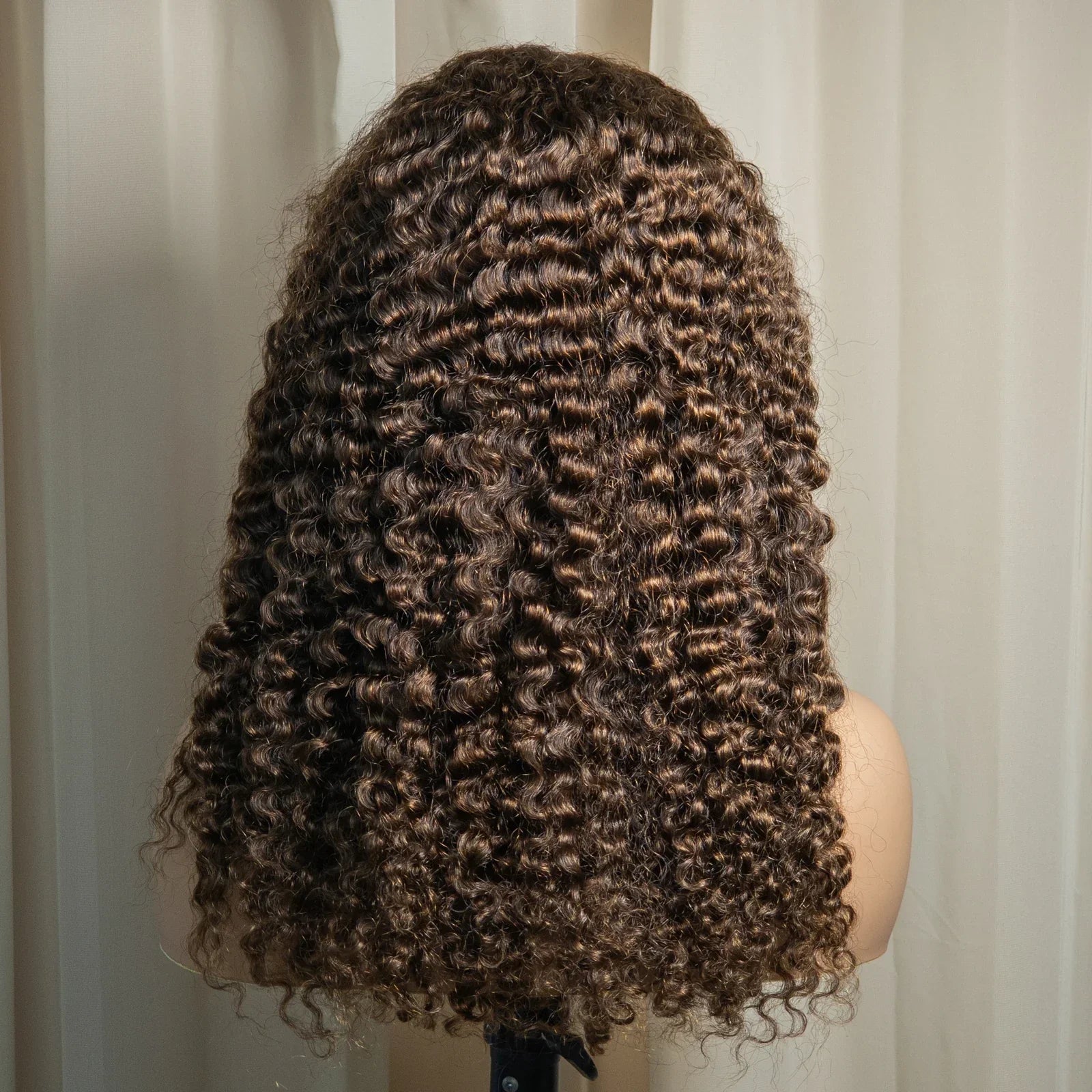 20" Deep Wave Double Drawn HD 5x5 Lace Closure Wig | Burmese Curly Remy Hair | 350% Density