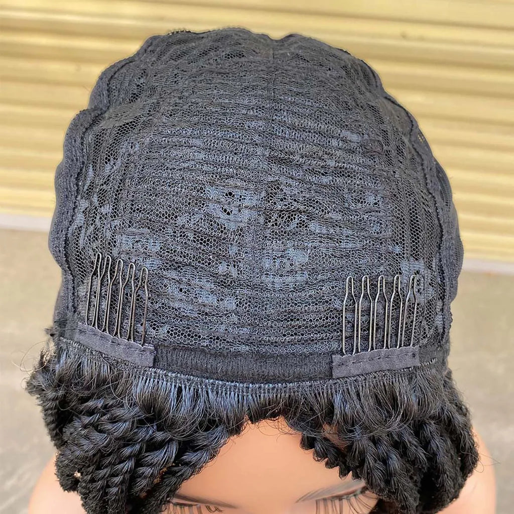 12-Inch Synthetic Box Braided Bob Wig | Crochet Braids | Heat Resistant | Short Braids for Black Women