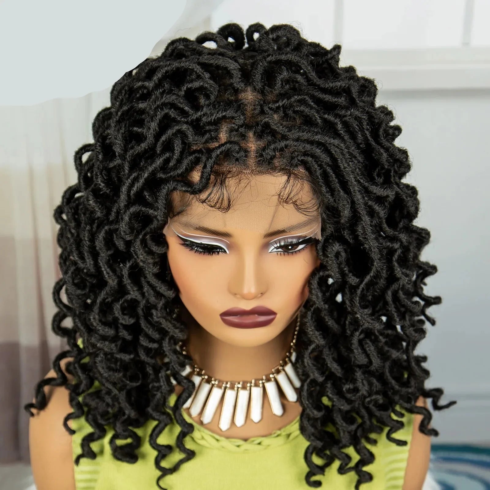 18" Faux Locs Full Lace Wig | Baby Hair | Transparent Lace Front | Crochet Dreadlocks | Black Women