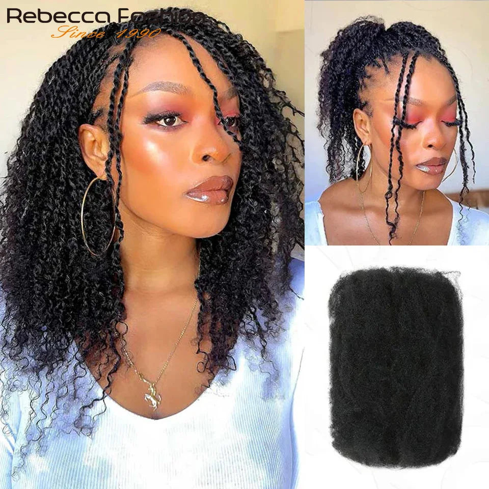 Afro Kinky Bulk Human Hair for Braids & Locs | Natural Color Virgin Remy Extensions
