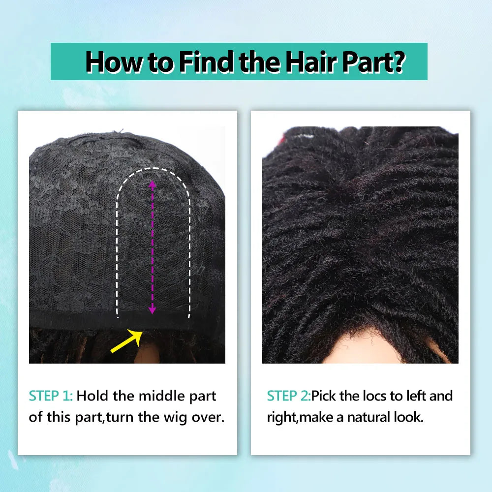 10 Inch | Short | Crochet | Synthetic | Fiber | Afro | Curly Twist | Dreadlock Wigs For Women