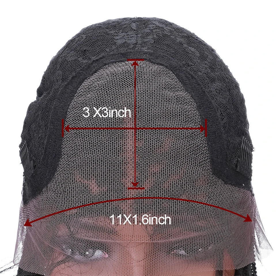 30" Box Braids Lace Front Wig | Baby Hair | Afro Synthetic Braids | Black Women