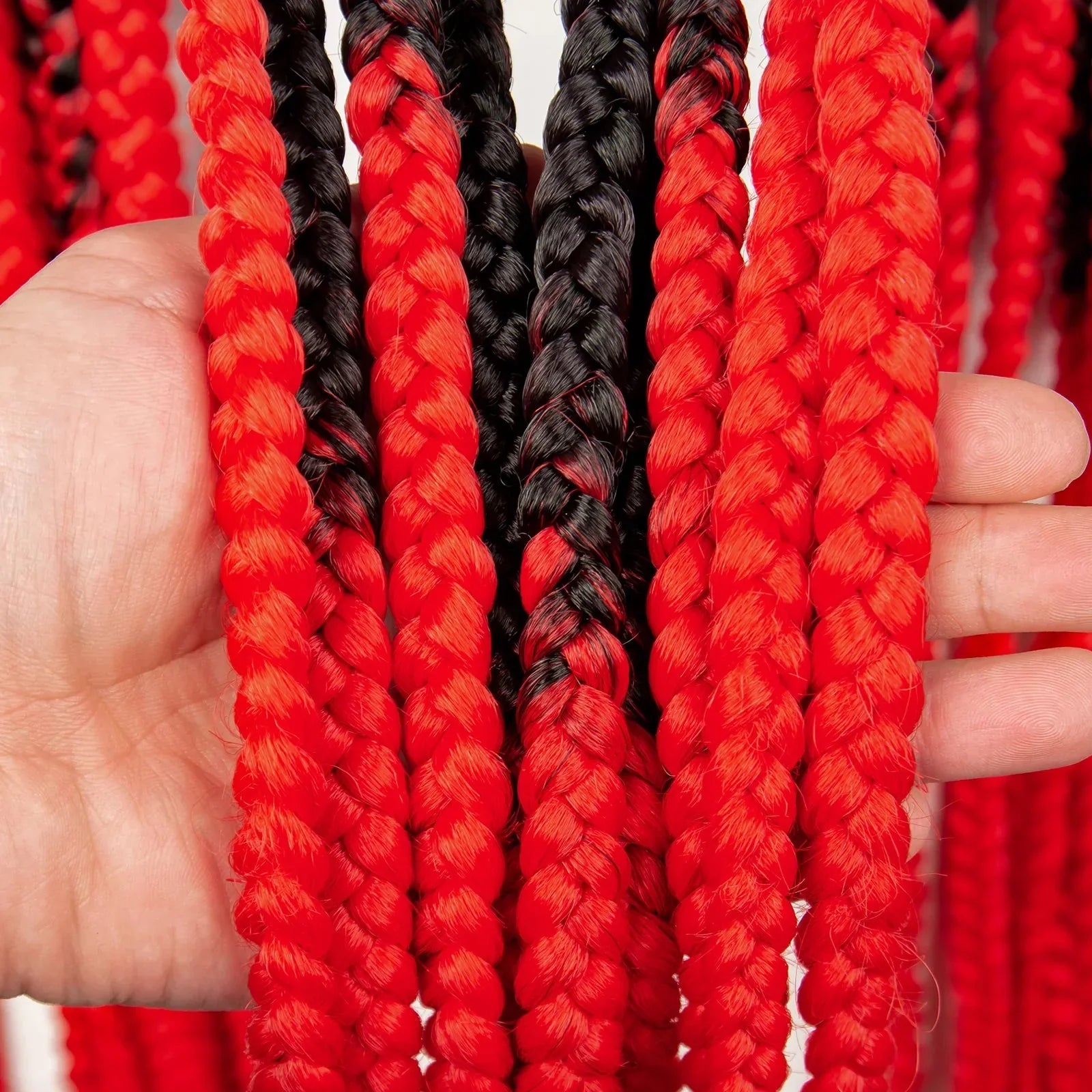 36" Purple Knotless Box Braids Wig | Transparent Full Lace | Baby Hair | Synthetic