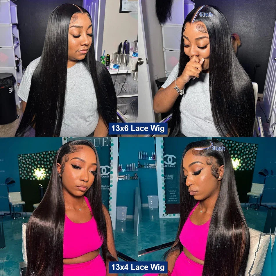 30 Inch Bone Straight HD Lace Frontal Wig | 13x6 & 13x4 Human Hair | Pre-Plucked
