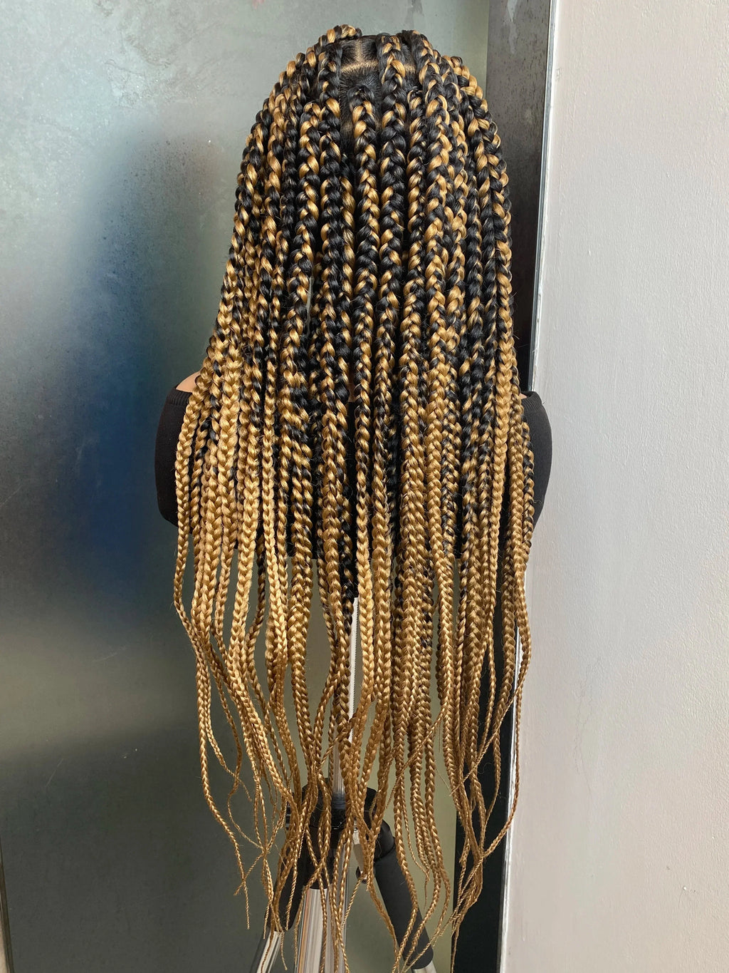 28" Double Dutch Cornrow Braided Lace Front Wig | Twist Braids | Baby Hair | Synthetic Wig