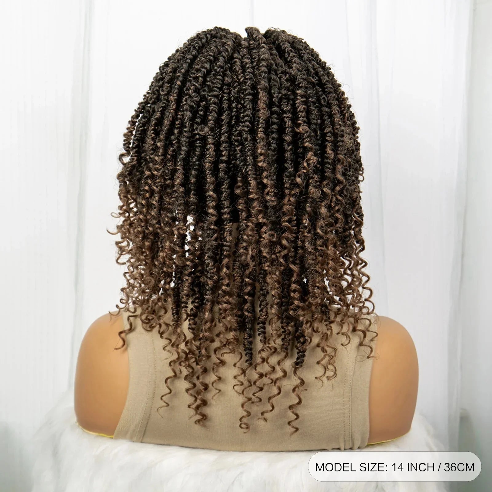 1B/27 Short Passion Twist Lace Front Wig | Knotless Braids | Baby Hair | Synthetic Twist Spring Wig