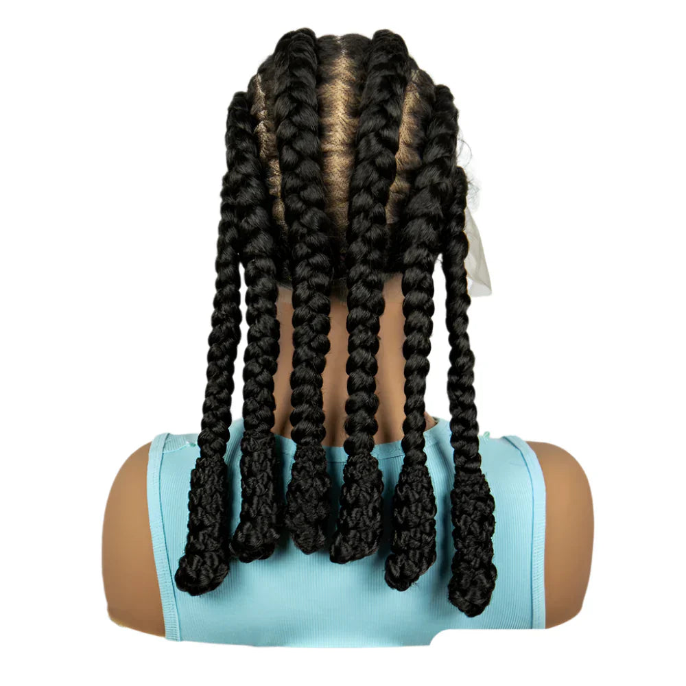 16" Natural Cornrow Braids Wig | Transparent Full Lace | Baby Hair