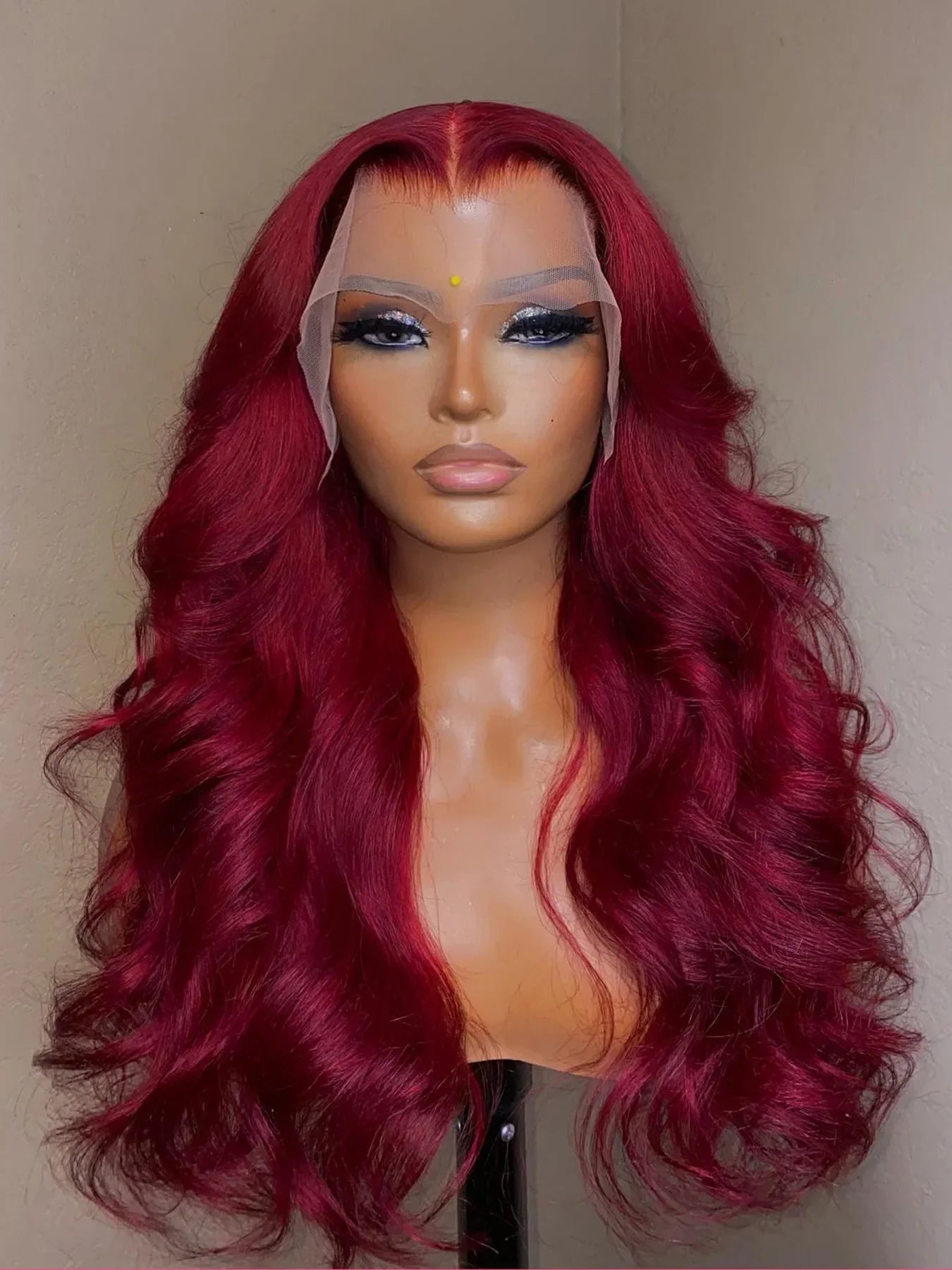 200% Density 99J Burgundy Lace Front Human Hair Wig 13x6 Body Wave Brazilian Remy Deep Part On Sale