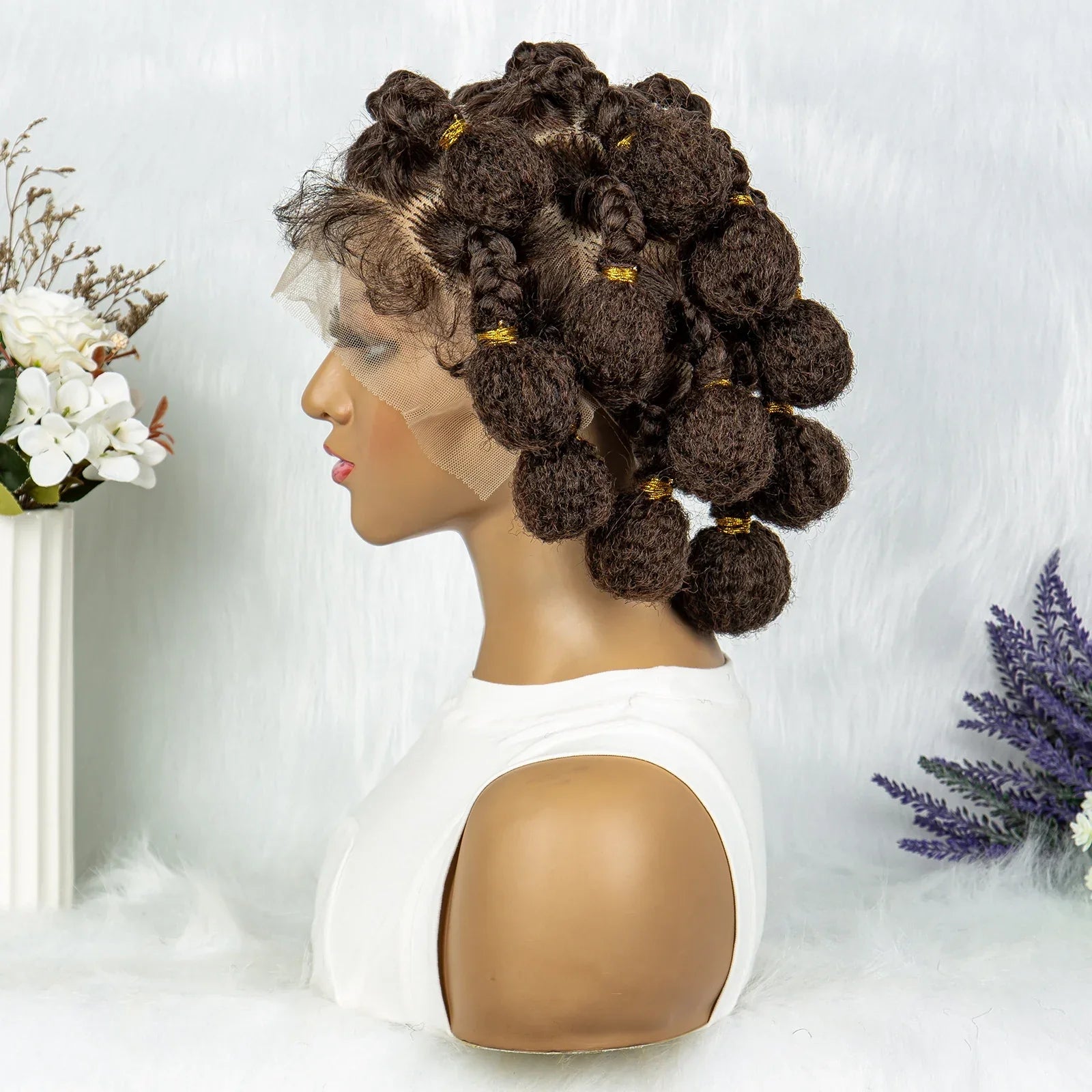 Bantu Knotless Box Braids Wig | Full Lace African Braiding Hair