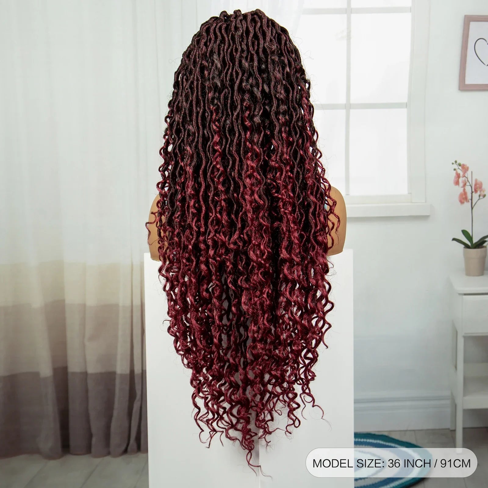 36" Long Braided Wig | Full Lace | Baby Hair | Daily Wear