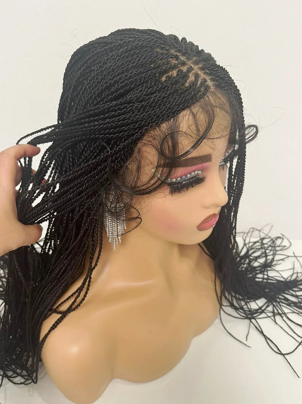 28" Micro Twist Braided Wig | 13x2 Lace Frontal | Senegalese Twists | Box Braids | Kanekalon Hair