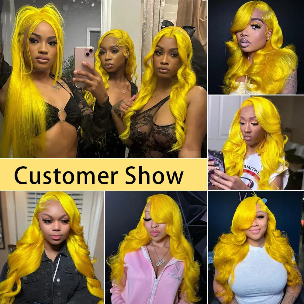 200% Density Light Yellow Straight 613 HD Transparent Lace Front Wig | 13x6 & 13x4 Lace Frontal Human Hair Wig for Women