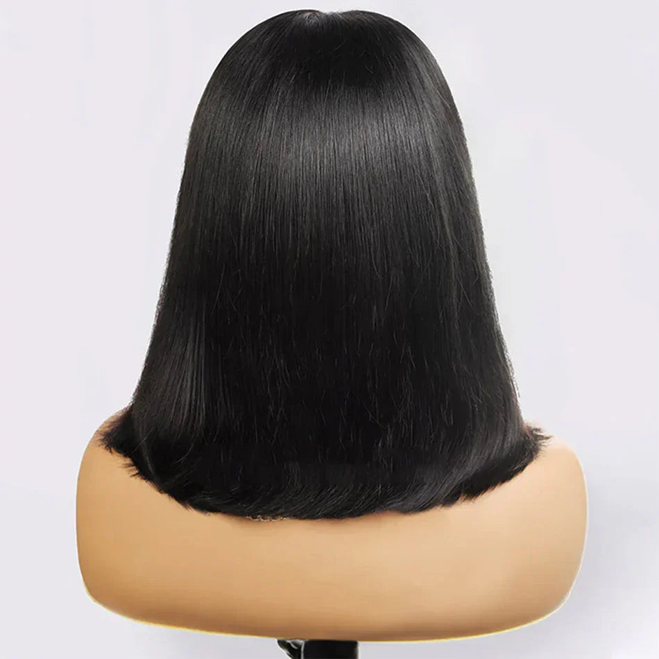 180% Density 13x4 Bone Straight Bob Wig | Brazilian Remy Hair | Transparent Lace Frontal Wig