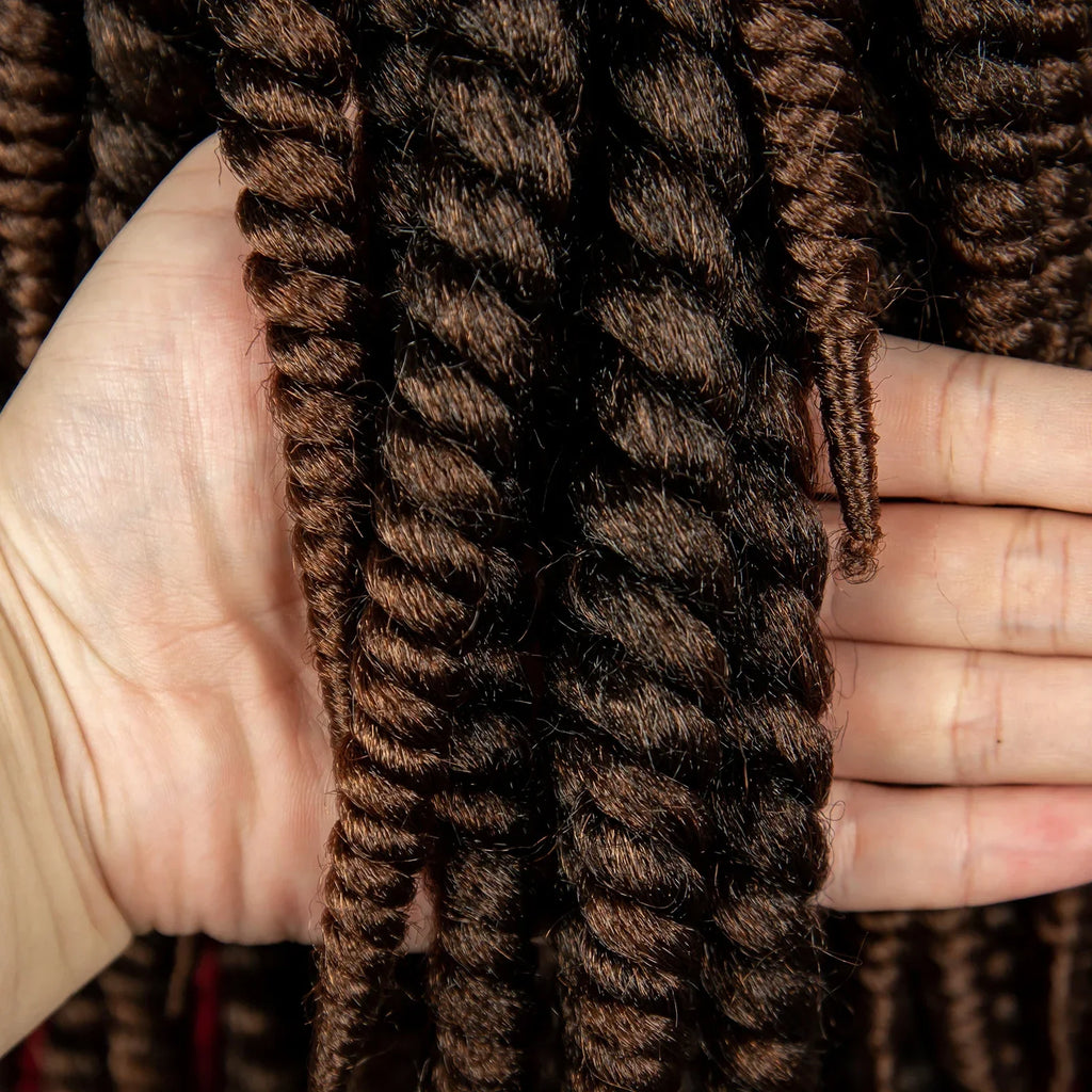 16" Twist Knotless Braids Wig | HD Full Lace | Baby Hair | Natural Look