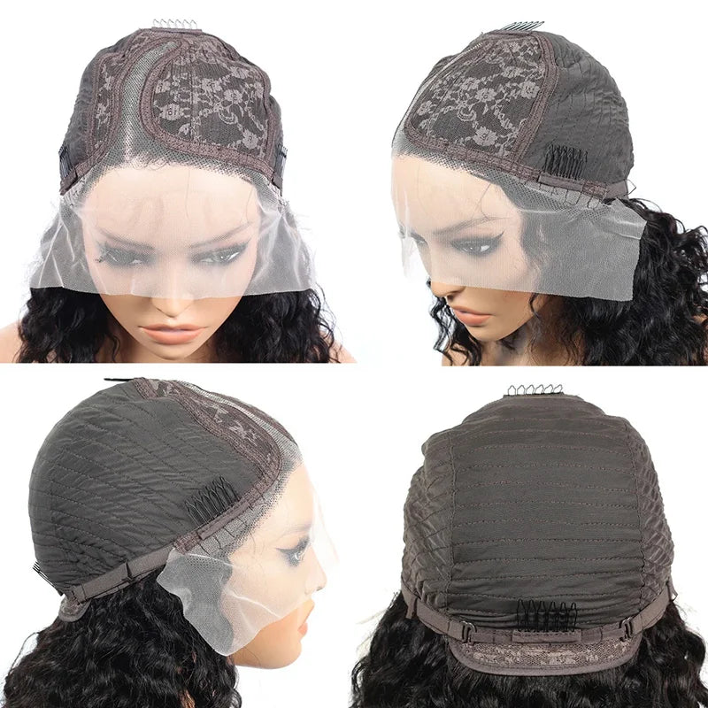 80% Density Deep Wave Bob Wig | 13x4 Lace Front | Pre-Plucked | Brazilian Remy Hair