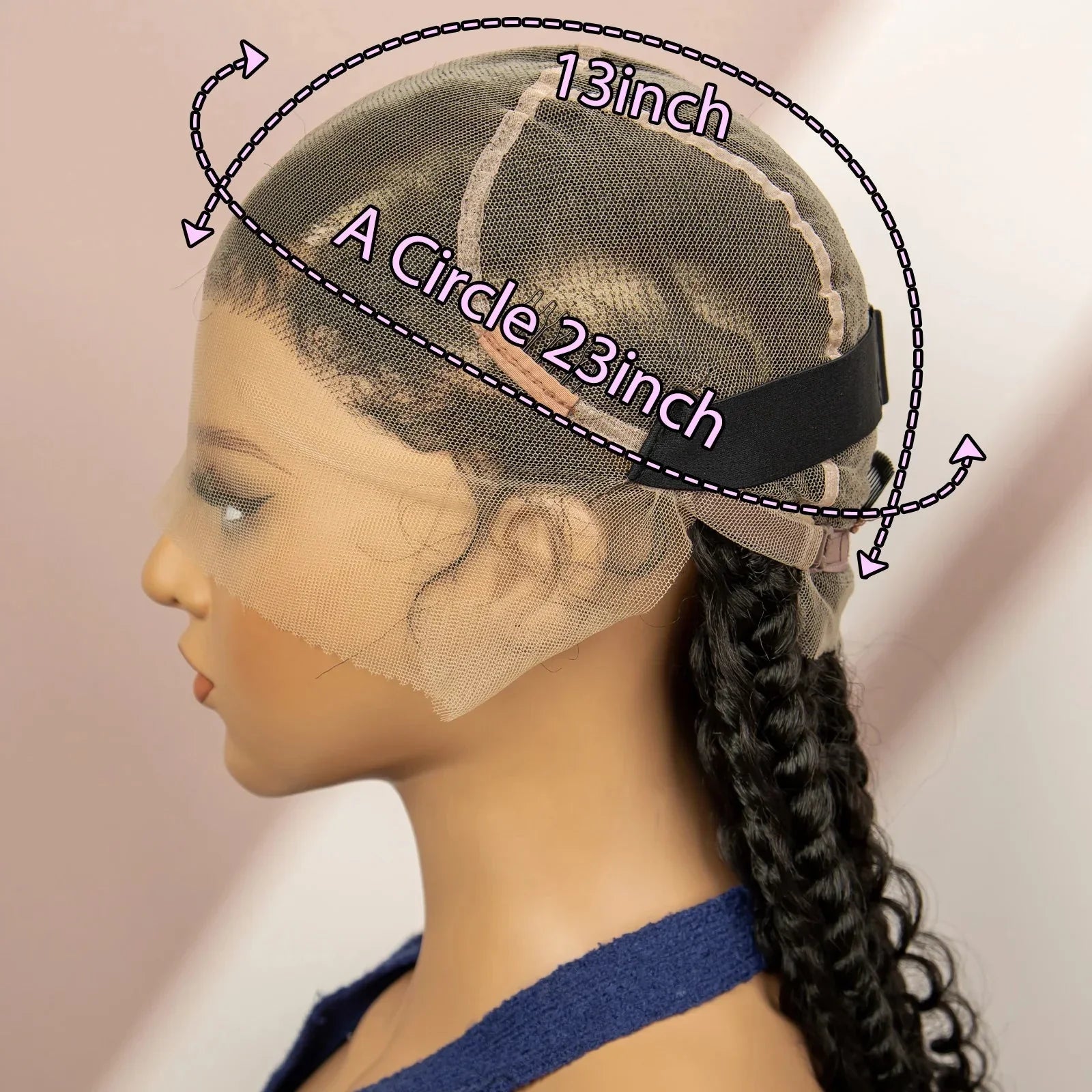 34" Cornrow Braided Wig | Full Lace | Baby Hair | Boho Braids | Kanekalon Synthetic