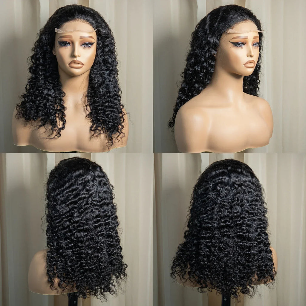 20" Deep Wave Double Drawn HD 5x5 Lace Closure Wig | Burmese Curly Remy Hair | 350% Density