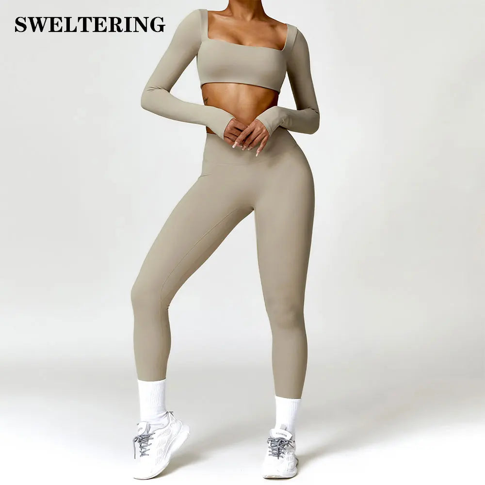 2 PCS Yoga Set Gym Clothes Sportswear Workout Tracksuits Sports Bra Gym Leggings Wear Athletic